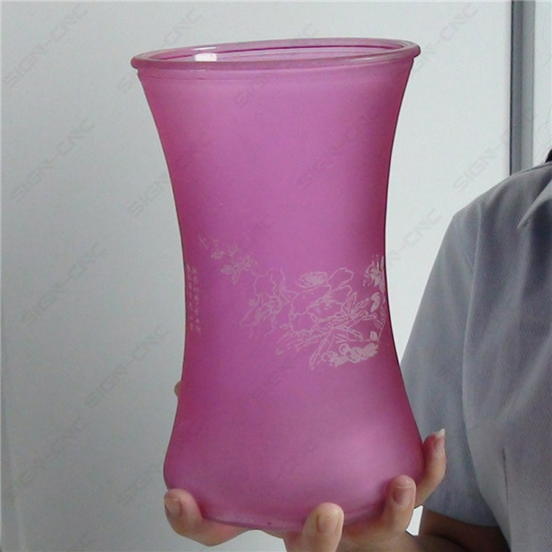 Glass round laser engrave