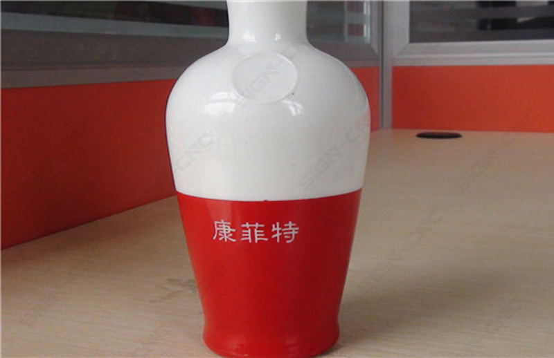 Glass round laser engrave