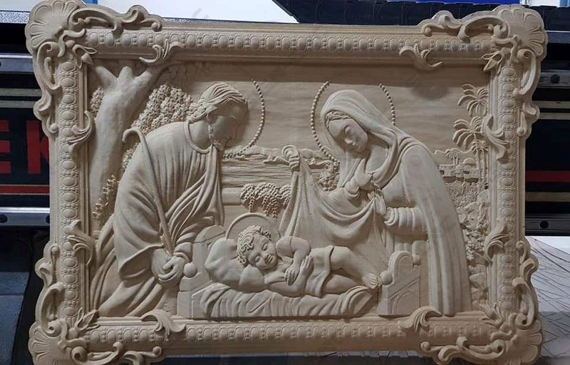 3D wood carving sample