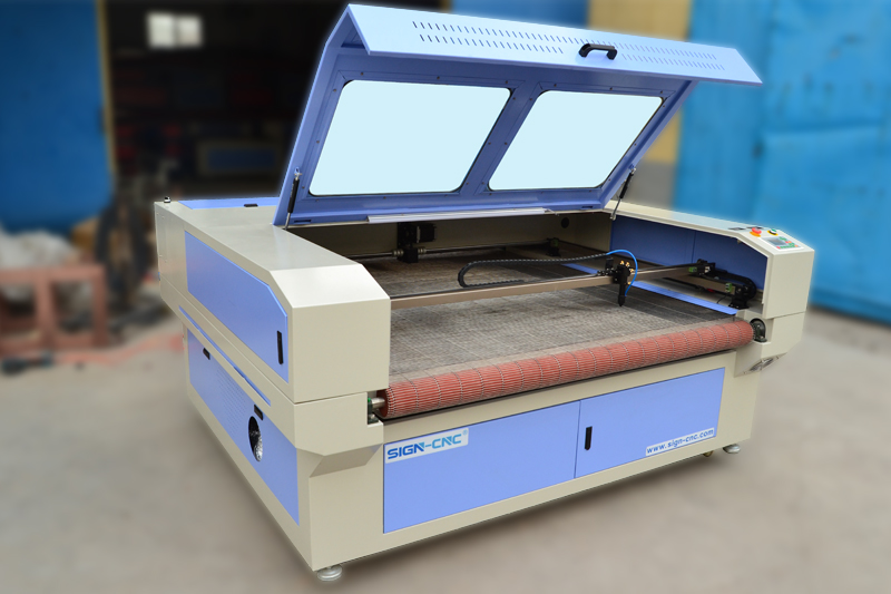 Automatic Feeding Textile Fabric Leather CO2 Laser Cutting Machine with multi-heads