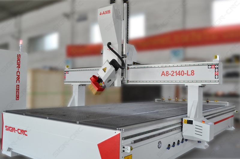 A8-2140-L8 ATC CNC Router Machine 4Axis Swing head for 3D Model