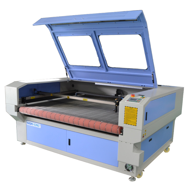 Automatic Feeding Textile Fabric Leather CO2 Laser Cutting Machine with multi-heads