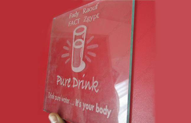 Glass laser engrave