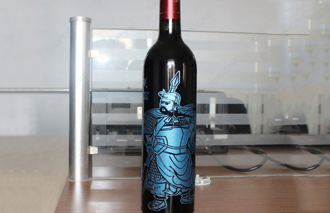 Glass round laser engrave